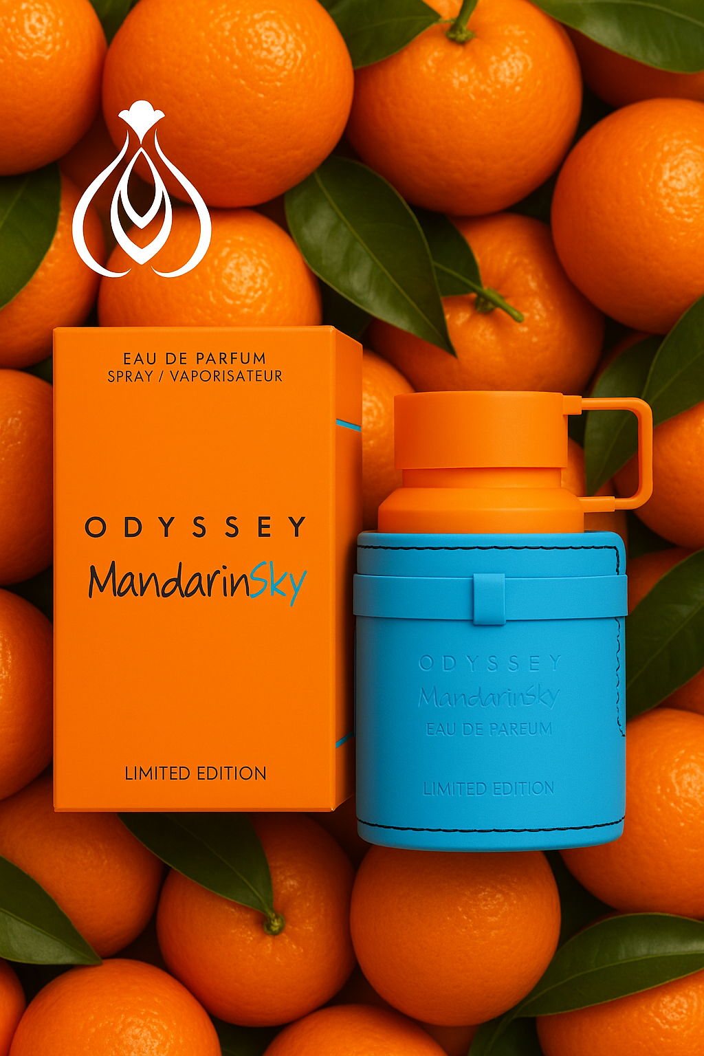 Odyssey Mandarin Sky Armaf perfume masculino cítrico dulce y amaderado